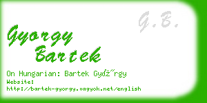 gyorgy bartek business card